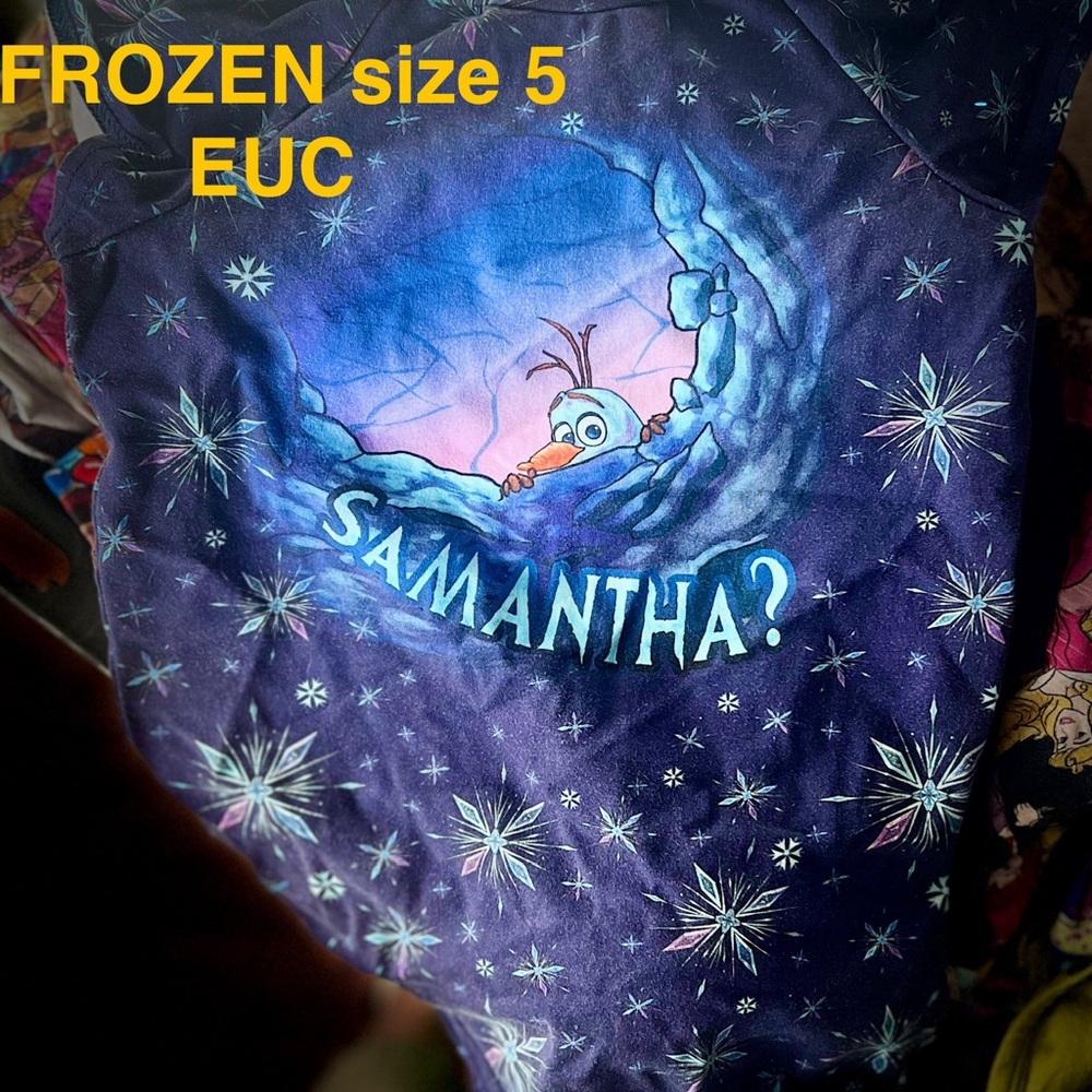 Size 5 “Samantha?” Frozen Themed Top